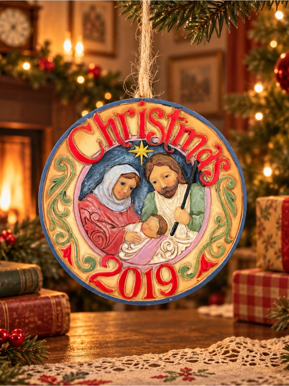 Jim Shore 2019 Holy Family Nativity Christmas Ornament with Box #6004299FD